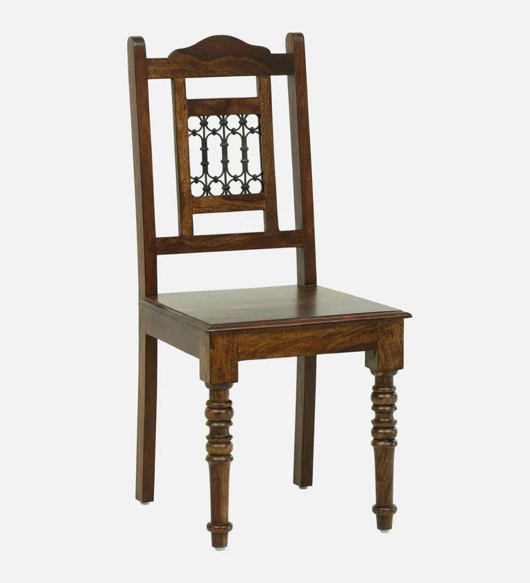 Sheesham Wood 4 Seater Dining Set In Provincial Teak Finish - Ouch Cart