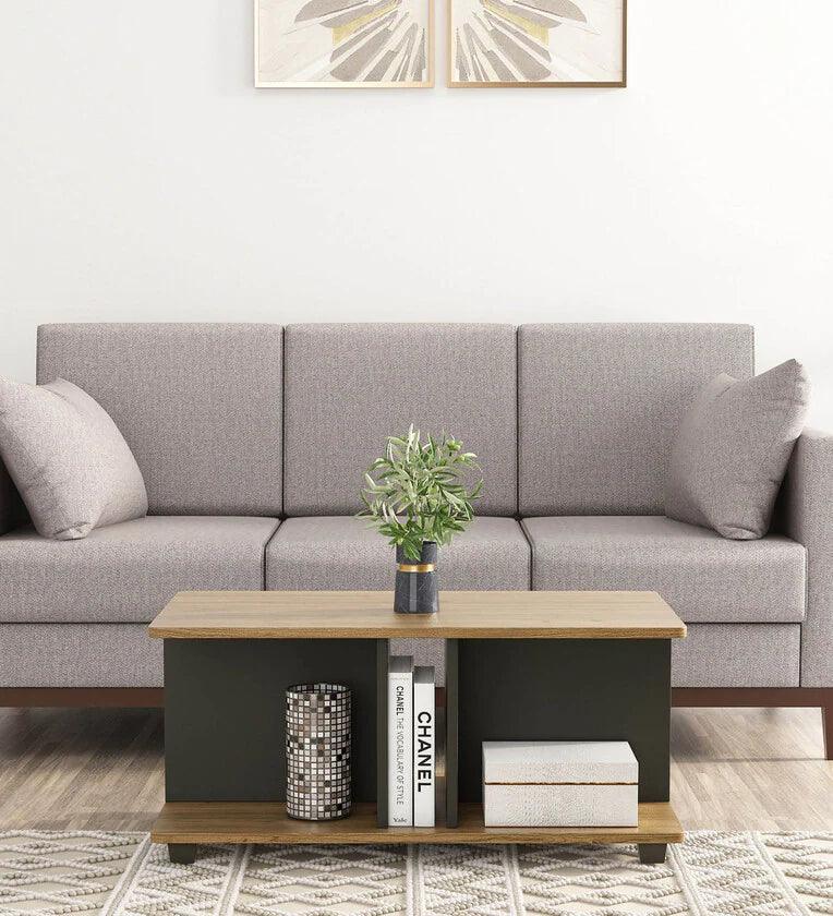 Coffee Table in Oak & Grey Finish - Ouch Cart