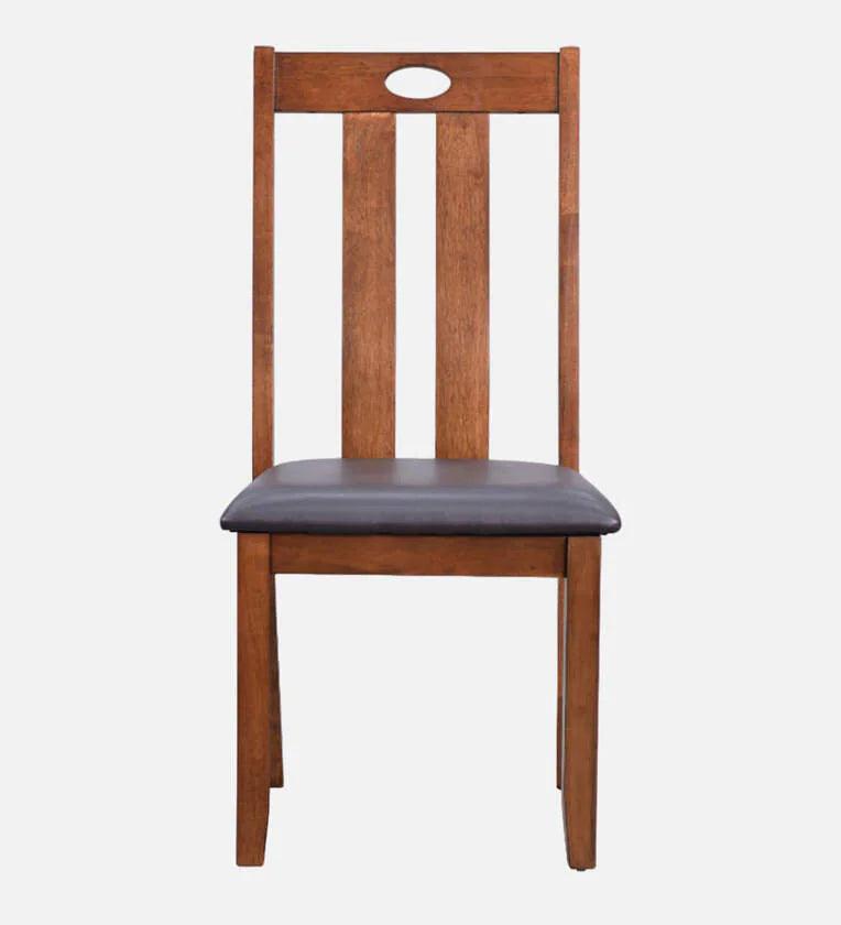 Solid Wood 4 Seater Dining Set In Brown Colour - Ouch Cart