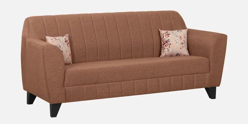Fabric 3 Seater Sofa In Brown Colour - Ouch Cart