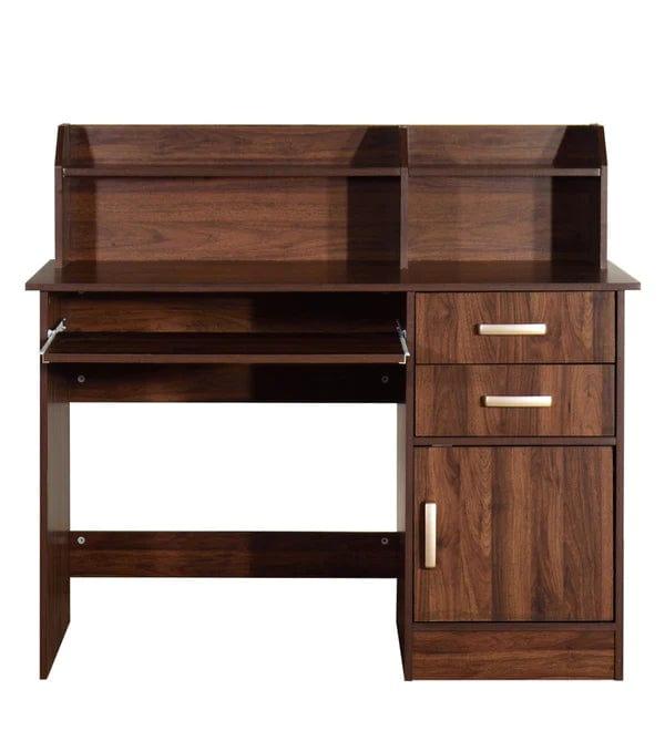 Carlos Computer Table In Columbia Walnut Finish - Ouch Cart