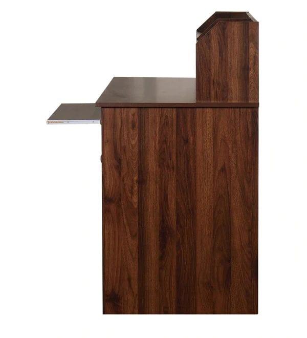 Carlos Computer Table In Columbia Walnut Finish - Ouch Cart