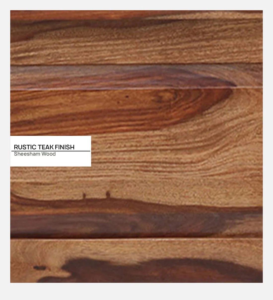 Siramika Sheesham Wood Shoe Cabinet In Rustic Teak Finish, - Ouch Cart