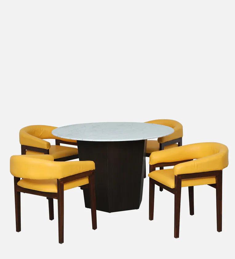 4 Seater Dining Set in Ply Wood Finish - Ouch Cart