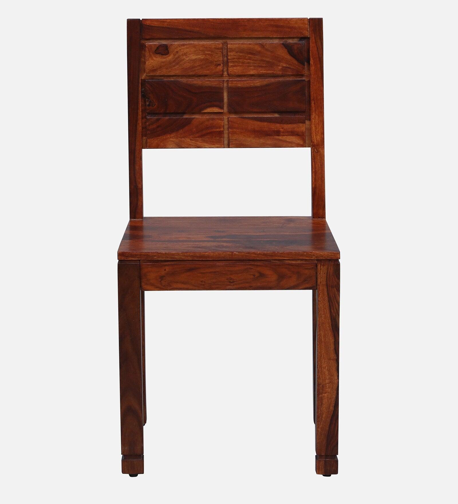 Sheesham Wood 4 Seater Dining Set In Honey Oak Finish - Ouch Cart