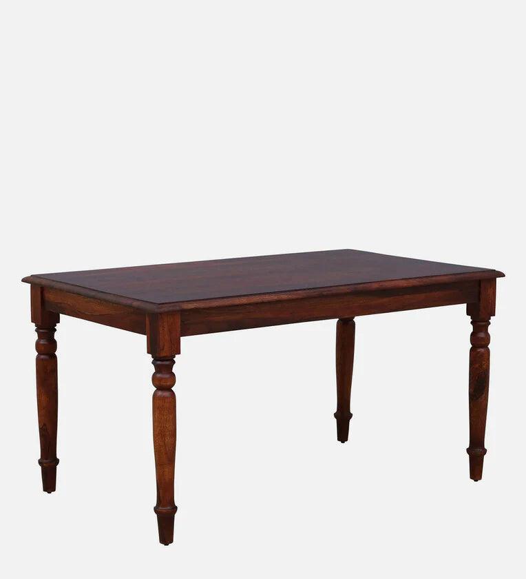 Sheesham Wood 6 Seater Dining Set in Scratch Resistant Honey Oak Finish - Ouch Cart