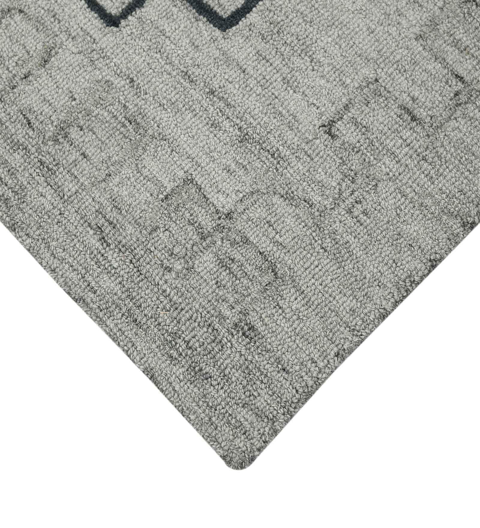 SHALE GRAY Wool Asteria 8x10 Feet Hand-Tufted Carpet - Rug - Ouch Cart