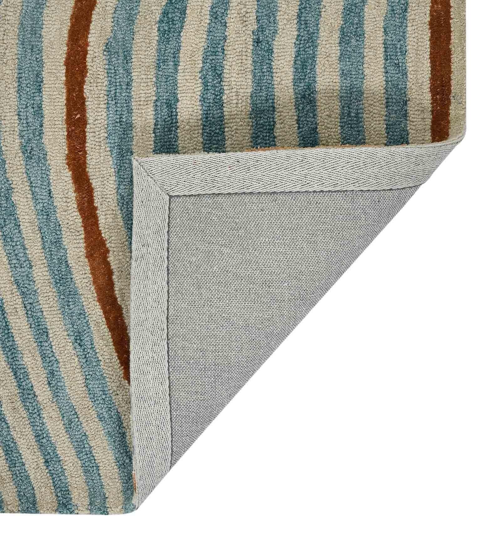 IVORY Wool & Viscose Canyan 8x10 Feet Hand-Tufted Carpet - Rug - Ouch Cart