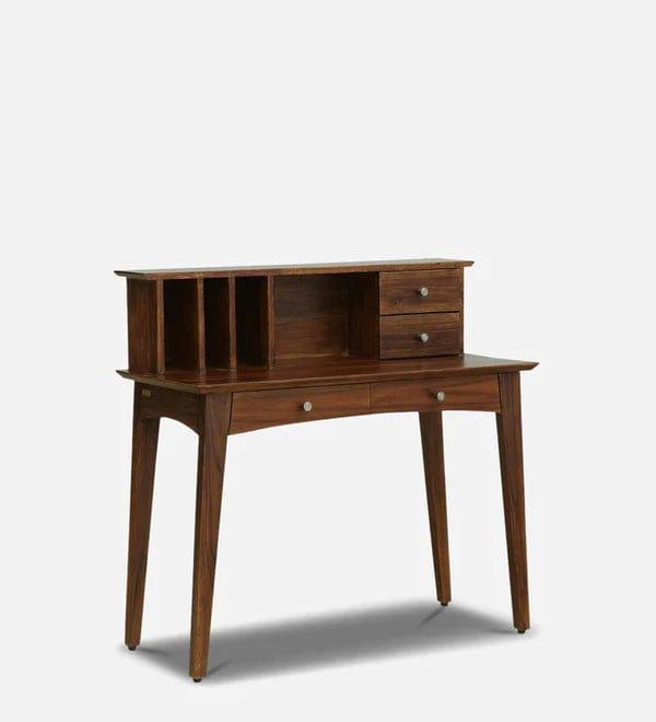 Julian Teak Wood Study Table In Provincial Teak Finish - Ouch Cart