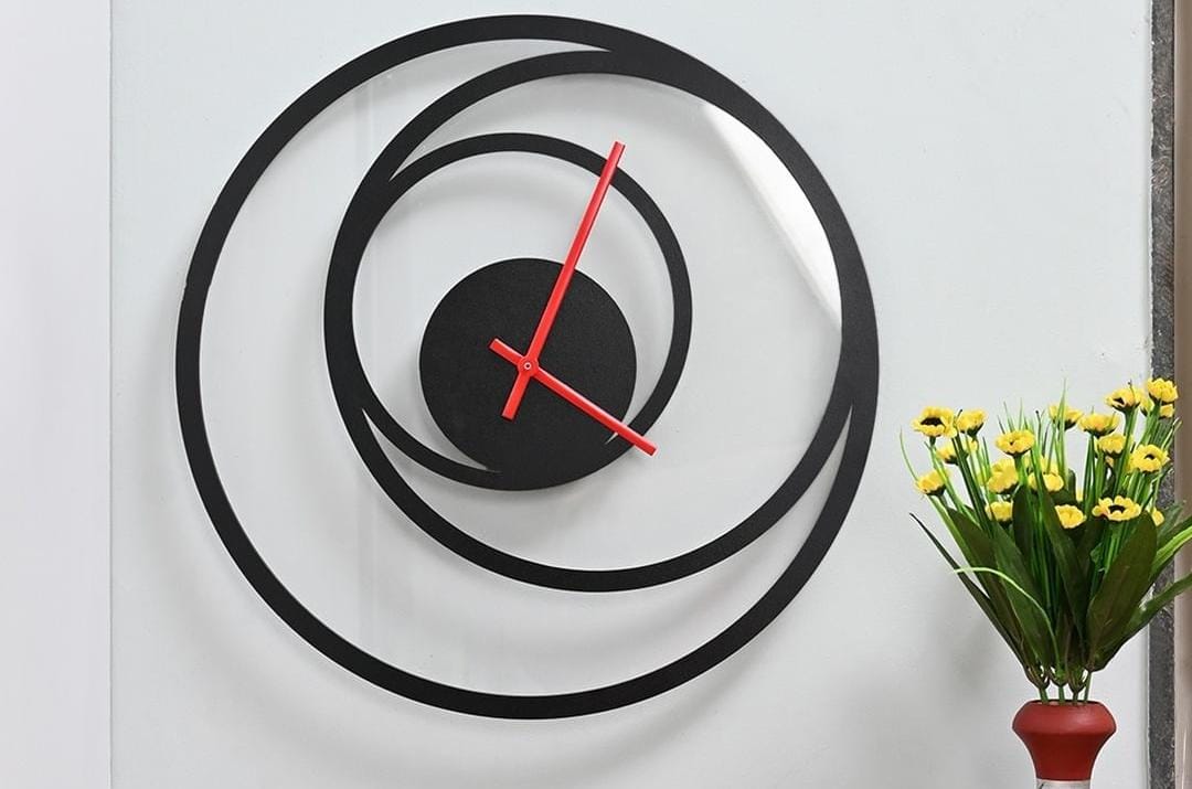 Triple Ring Wall Clock N.R.HOMESDECOR