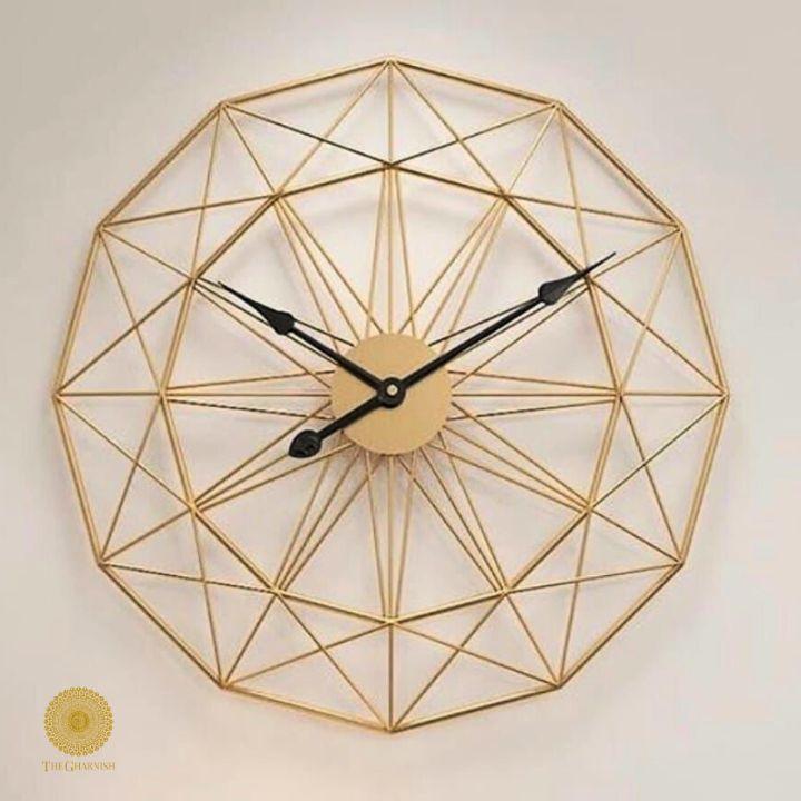 GOLDY GOLD WALL CLOCK - Ouch Cart