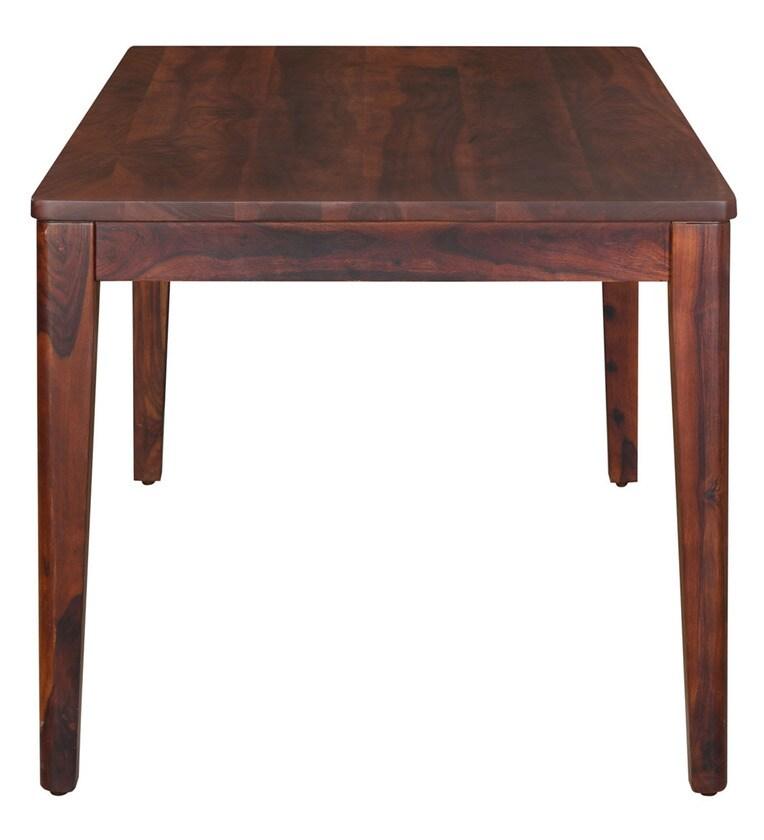 Sheesham Wood 6 Seater Dining Set in Country Light Finish with Bench - Ouch Cart