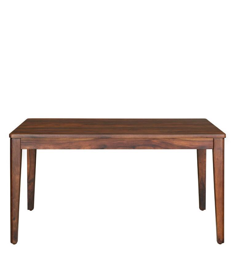 Sheesham Wood 6 Seater Dining Set in Country Light Finish with Bench - Ouch Cart