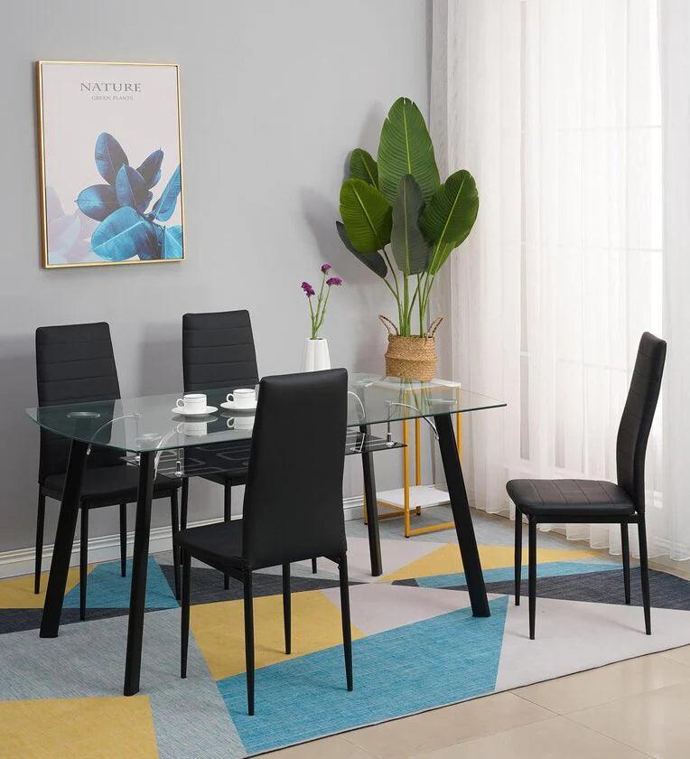 Dining Room Set For 4 Black