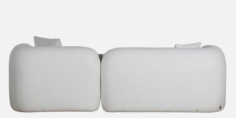 Fabric 3 Seater Curve Sofa In White Colour - Ouch Cart