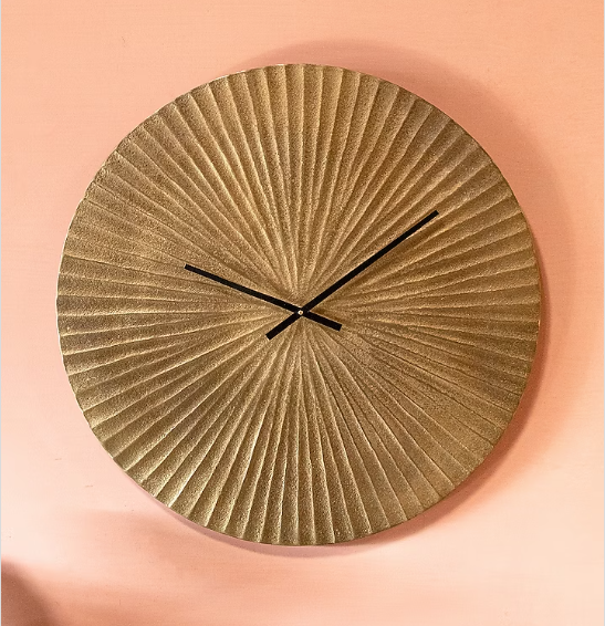 Circle Gold Wall Clock N.R.HOMESDECOR