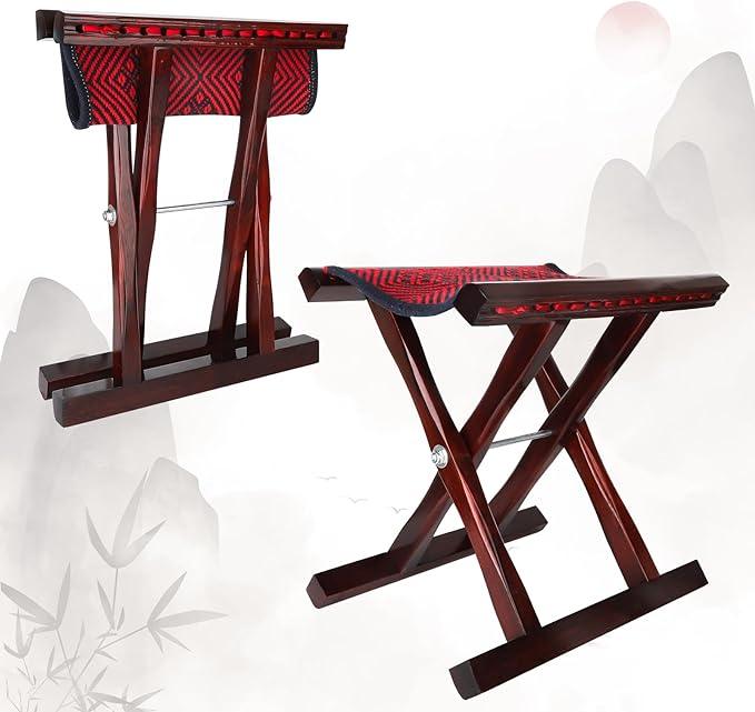 folding stool,collapsible stool,Eco-friendly wooden folding stool for adults,13.4”,foldable stool,portable stool,folding camp stool Camp Chair for Outdoor Kitchen Garden,It can carry up to 500 pounds - Ouch Cart