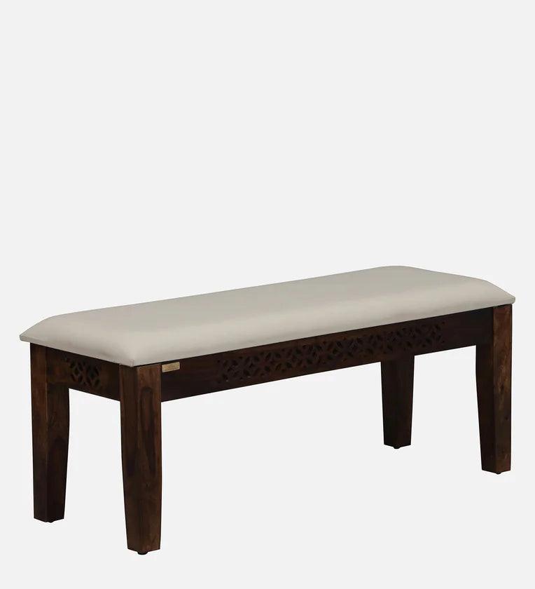 Sheesham Wood 6 Seater Dining Set in Scratch Resistant Provincial Teak Finish With Bench - Ouch Cart