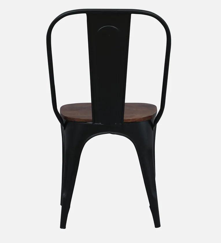 Metal 6 Seater Dining Set In Scratch Resistant Black Colour With Bench - Ouch Cart