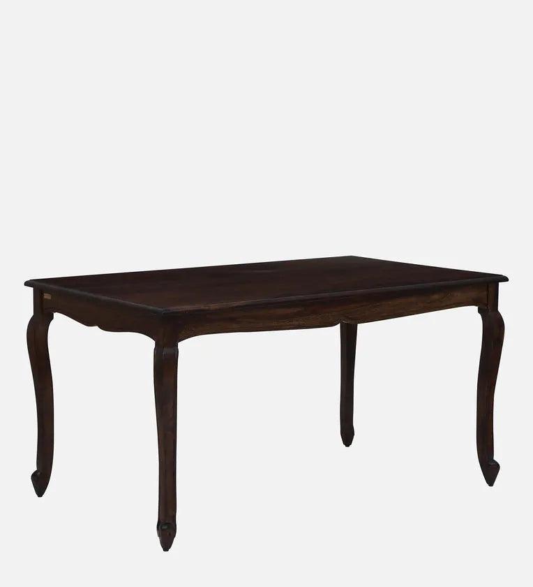Sheesham Wood 6 Seater Dining Set In Scratch Resistant Provincial Teak Finish - Ouch Cart