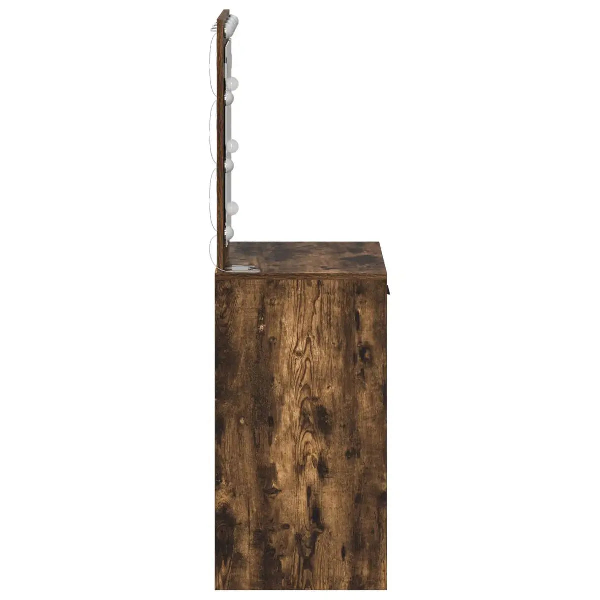 LED Lighted Dressing Table by vidaXL – Smoked Oak Makeup Vanity 19.7"x16.1"x53.1-OUCH CART |Dressing table