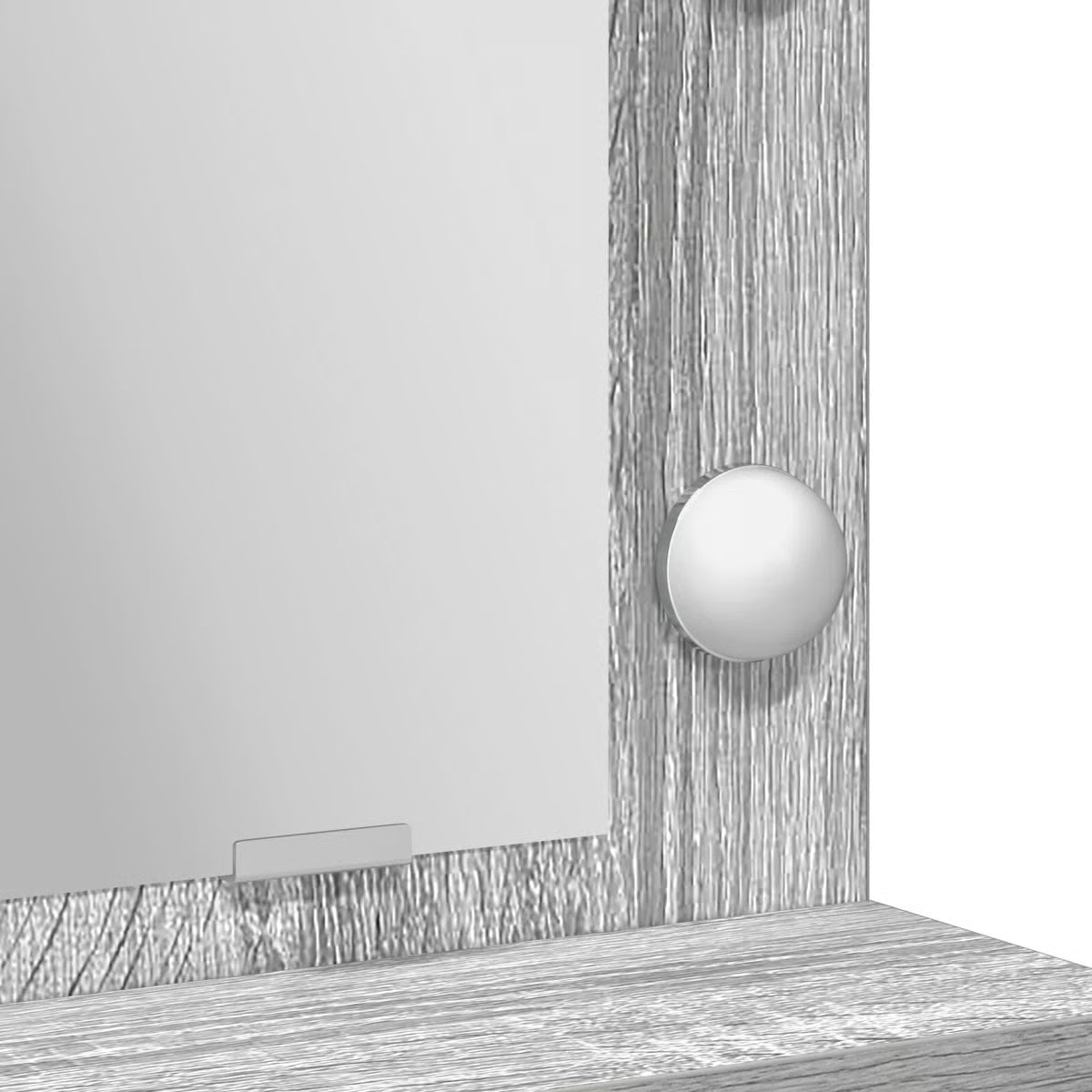 vidaXL Gray Sonoma Dressing Table – Engineered Wood Vanity Desk 31.1"x16.1"x53.1