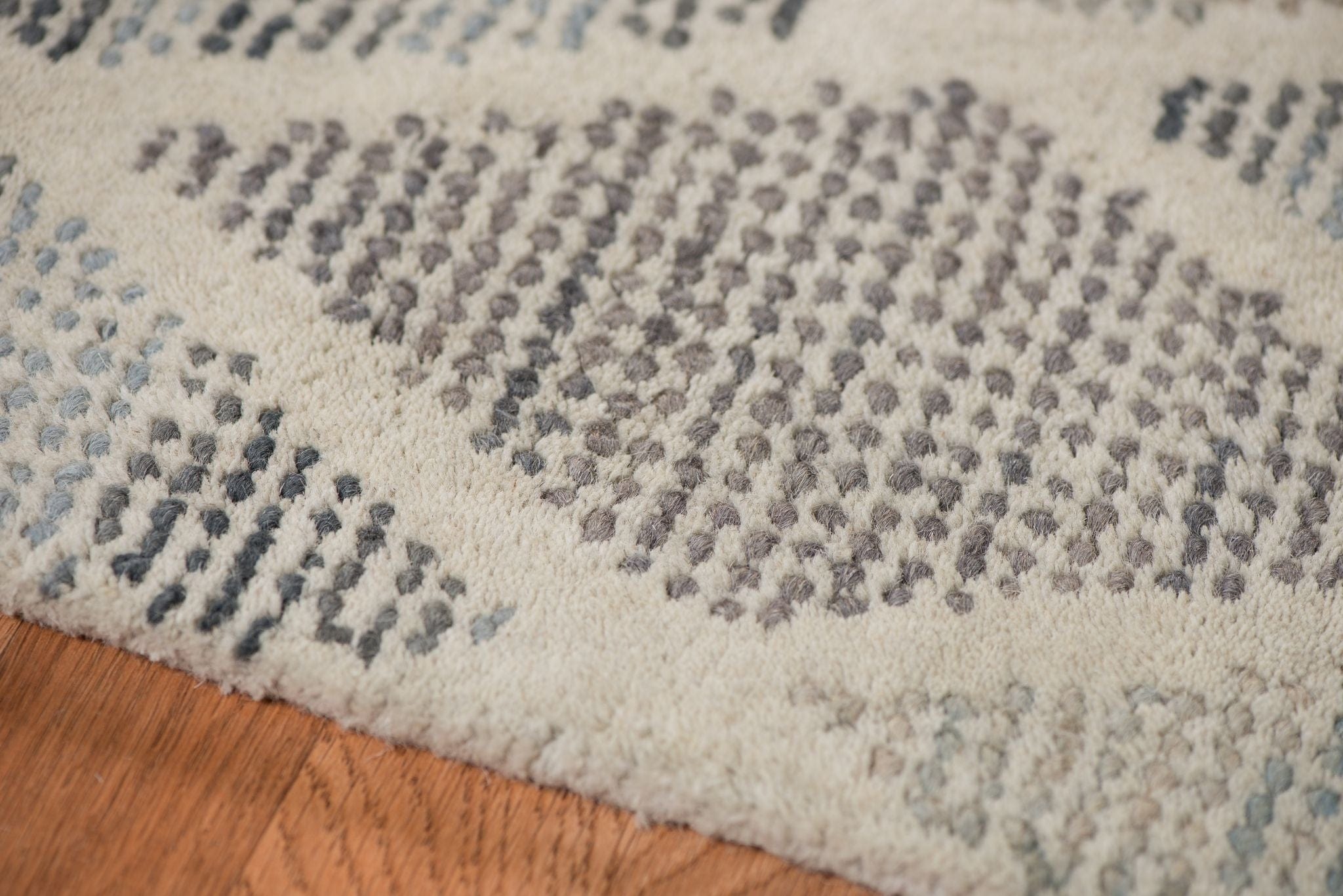 Gray Wool Vector 5x8 Feet  Hand-Tufted Carpet - Rug