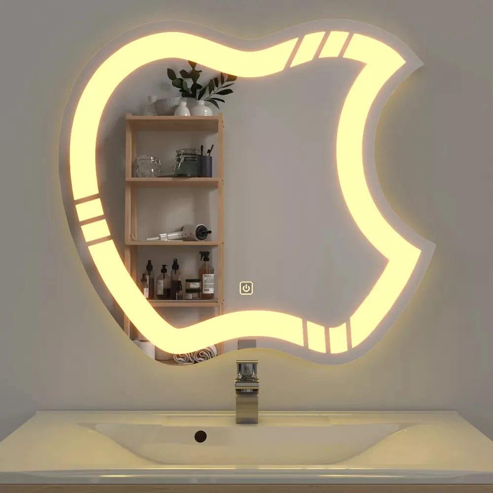 Artistic Apple LED Bathroom Mirror - Ouch Cart