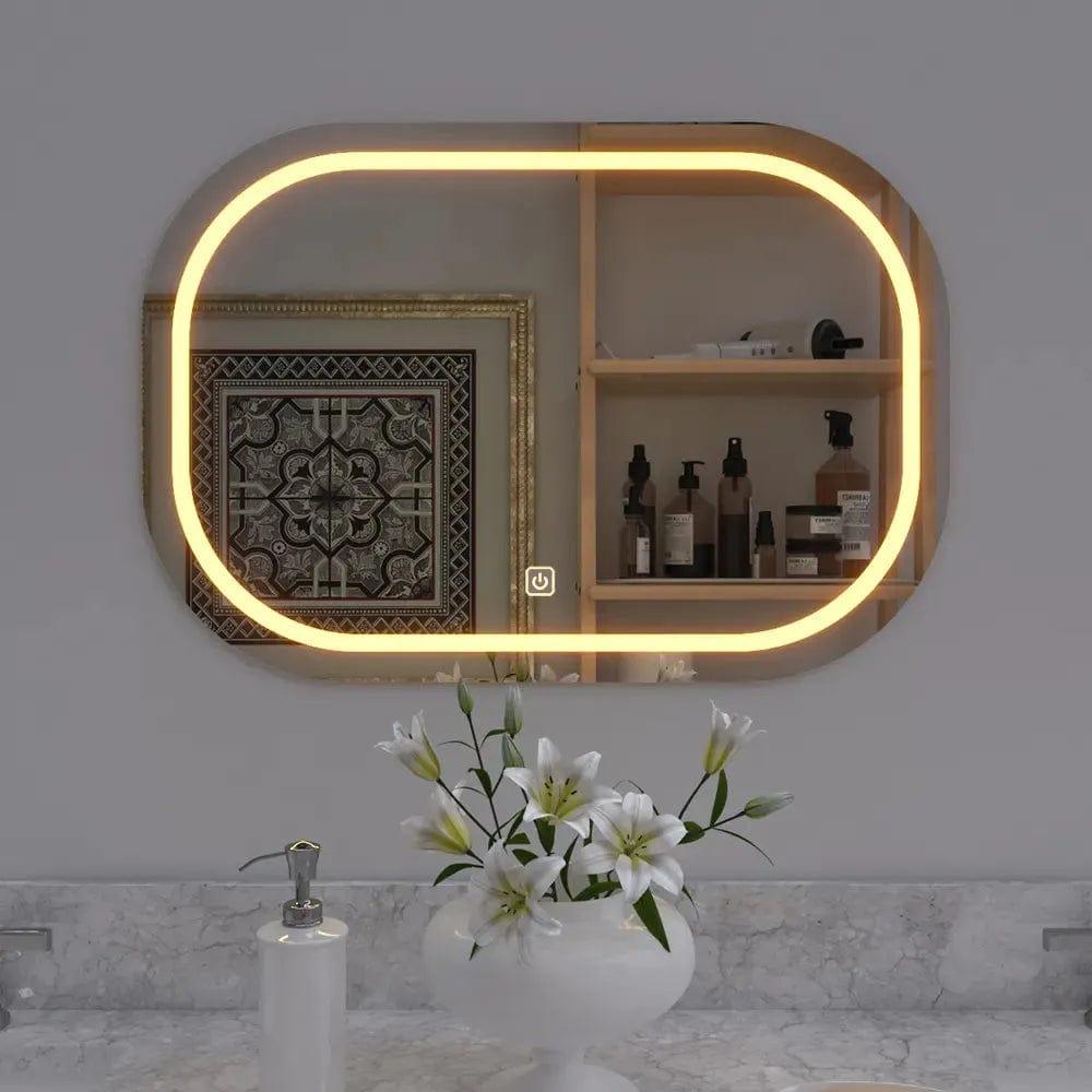 Modern Designed LED Curved Bathroom Mirror - Ouch Cart