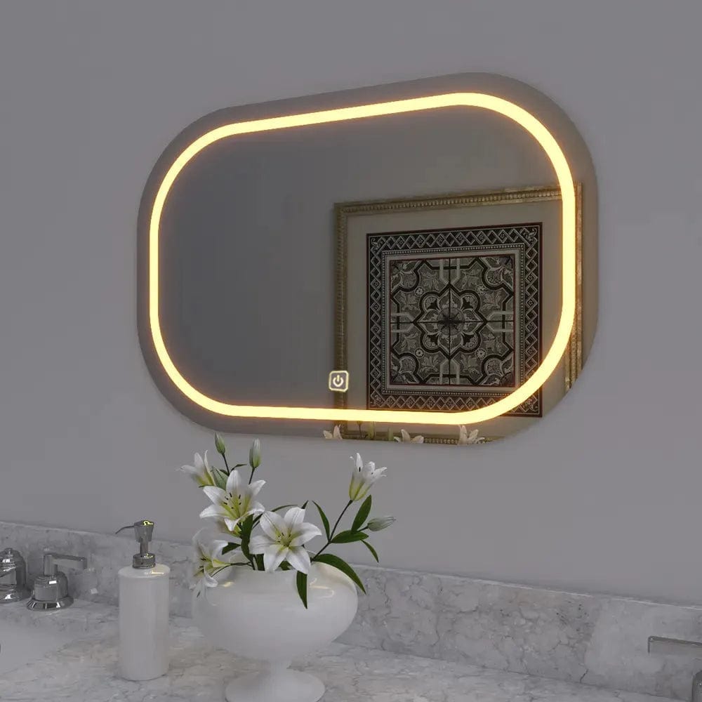 Modern Designed LED Curved Bathroom Mirror