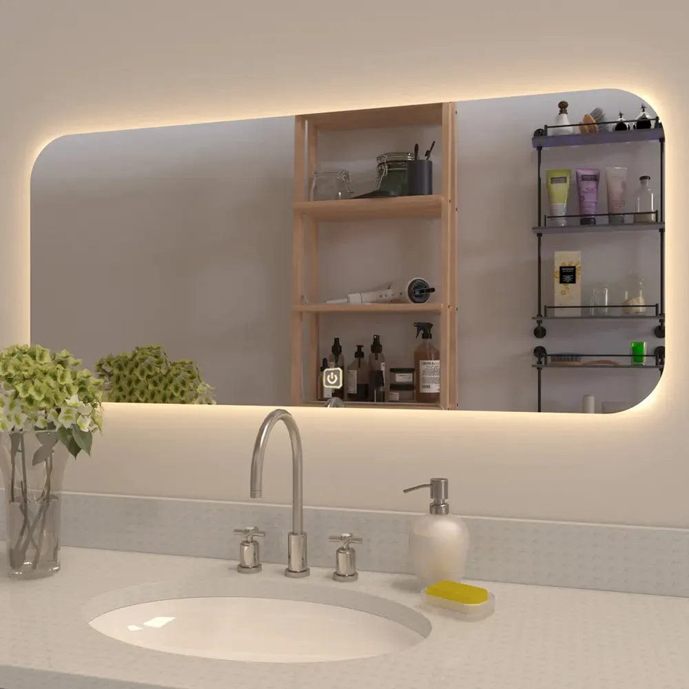 Modern Designed LED Rectangular Smart Touch Bathroom Mirror