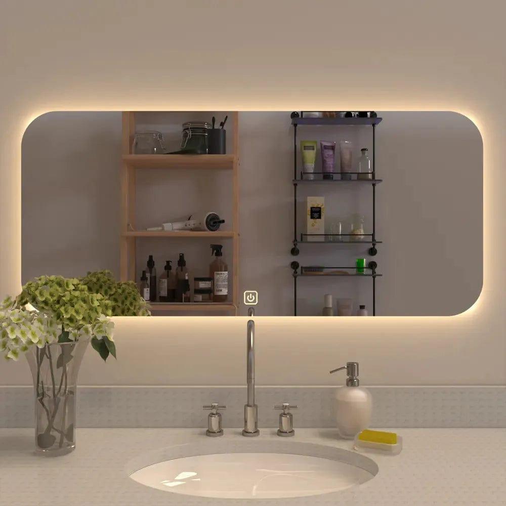 Modern Designed LED Rectangular Smart Touch Bathroom Mirror - Ouch Cart