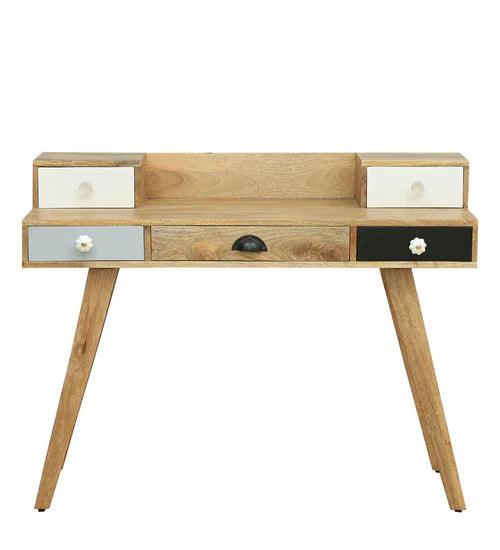 Sophie Study Table In Natural Finish - Ouch Cart