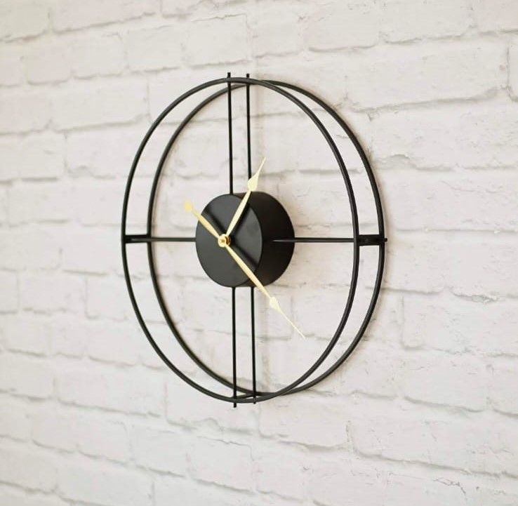 two ring black wallclock N.R.HOMESDECOR
