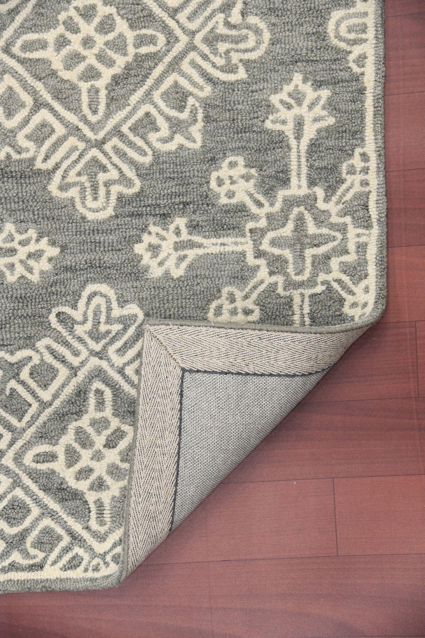 Shale Gray Wool Boston 4x6 Feet Hand-Tufted Carpet - Rug - Ouch Cart