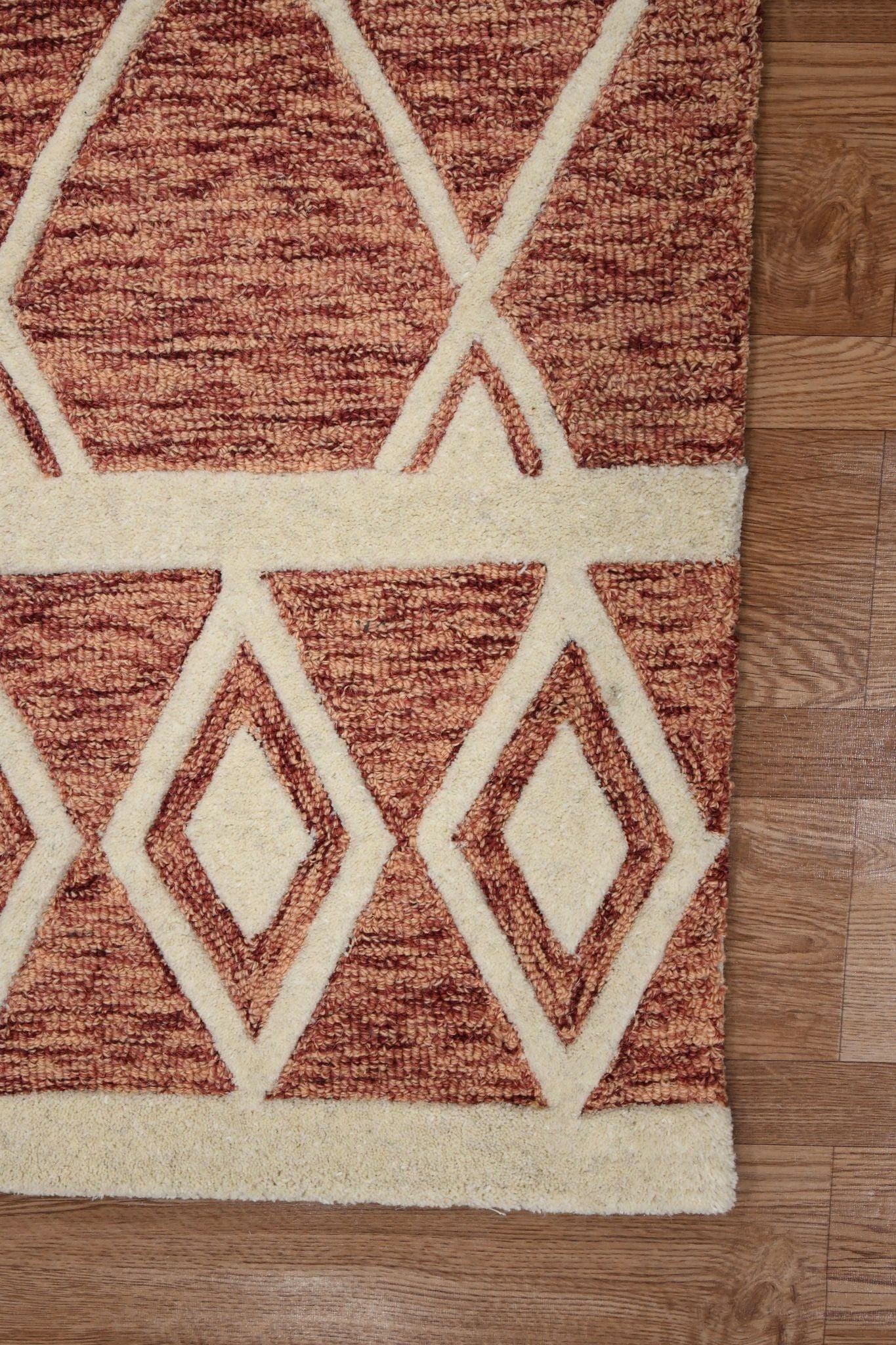 Rust Wool Vista 4x6 Feet  Hand-Tufted Carpet - Rug