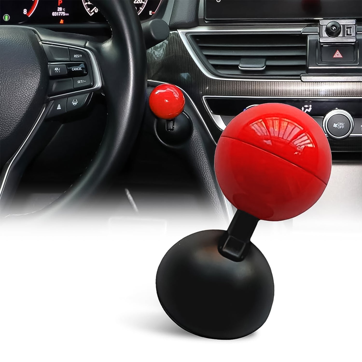 Car Push Start Button Rocker Cover Ball Design (1 Pc) Wukusy