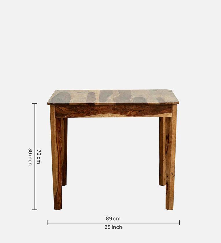 Sheesham Wood 4 Seater Dining Set In Rustic Teak Finish - Ouch Cart