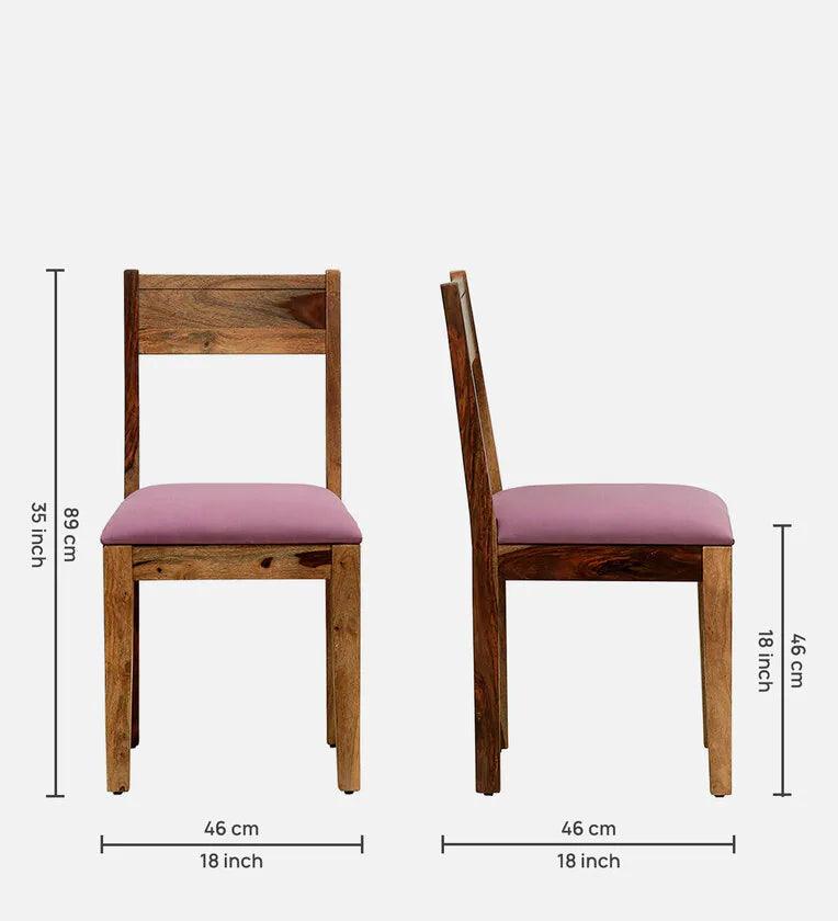 Sheesham Wood 4 Seater Dining Set In Rustic Teak Finish - Ouch Cart