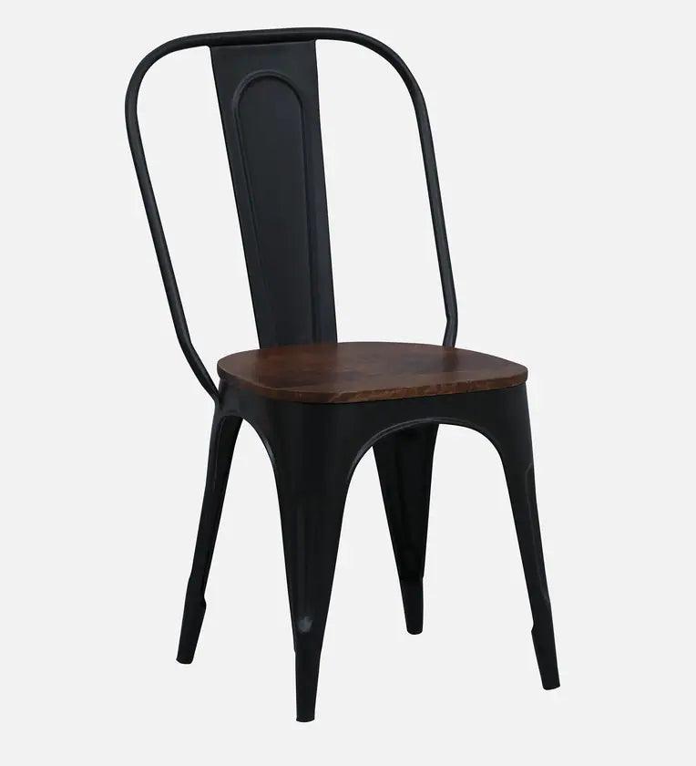 Metal 6 Seater Dining Set In Scratch Resistant Black Colour With Bench - Ouch Cart