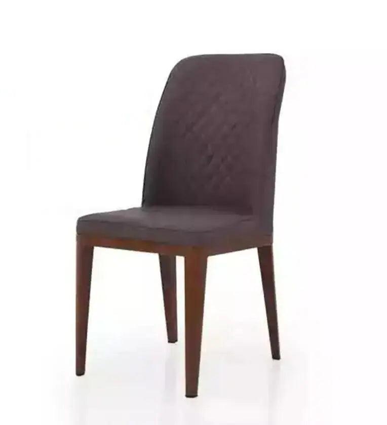 Marble Top 4 Seater Dining Set in Grey & Brown Colour - Ouch Cart