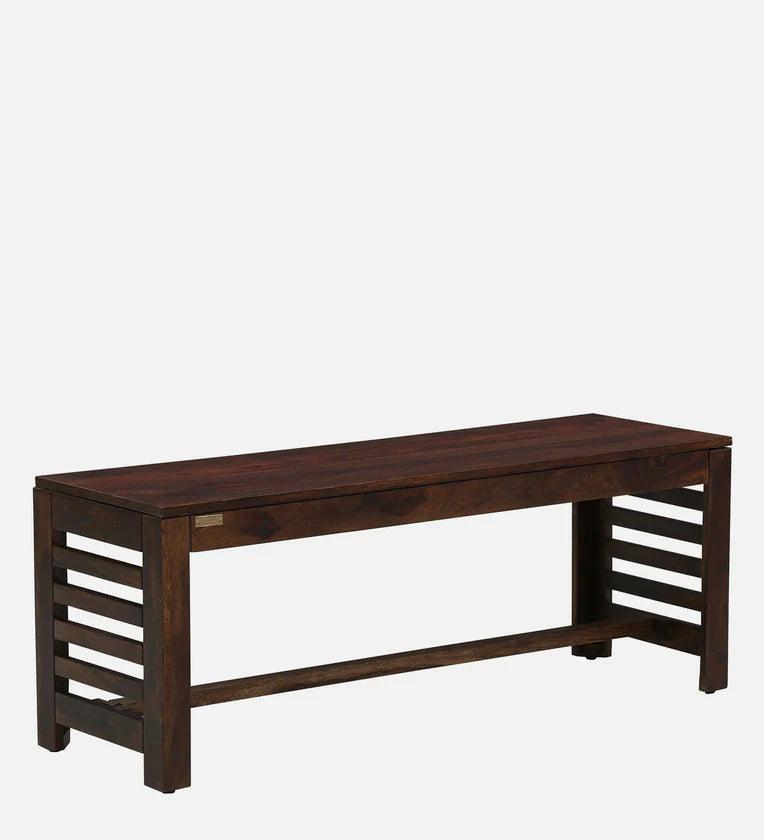 Sheesham Wood 6 Seater Dining Set In Scratch Resistant Provincial Teak Finish With Bench - Ouch Cart