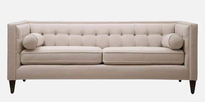 Velvet 3 Seater Sofa In Beige Colour - Ouch Cart