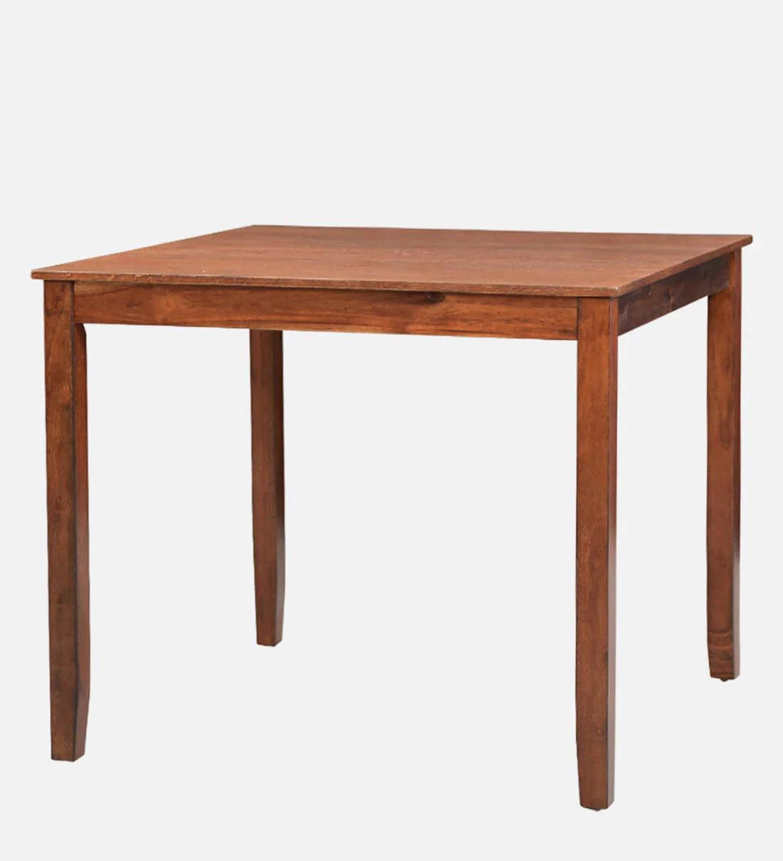 Solid Wood 4 Seater Dining Set In Brown Colour - Ouch Cart