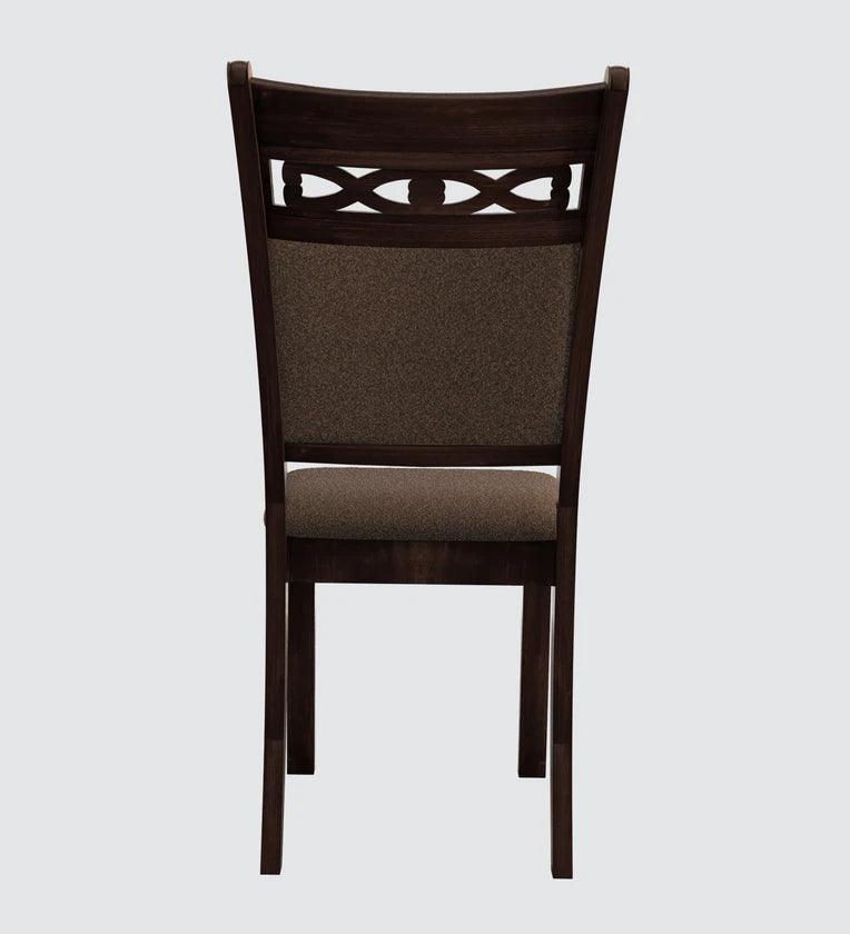 Solid Wood 6 Seater Dining Set in Asrio Brown Finish - Ouch Cart