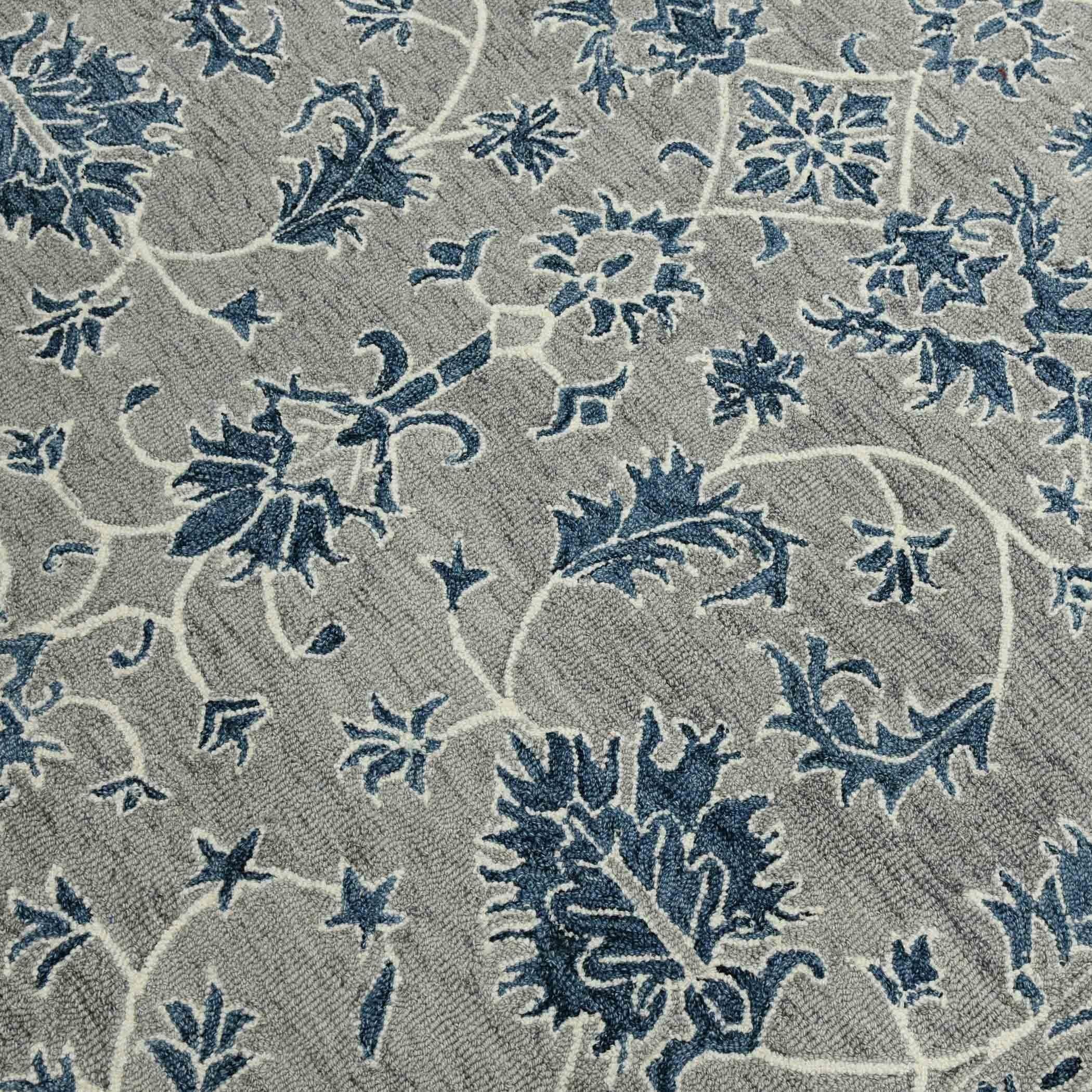 Gray Wool Romania 5x8 Feet Hand-Tufted Carpet - Rug - Ouch Cart