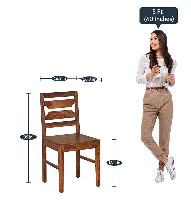 Sheesham Wood 4 Seater Dining Set in Walnut Finish with Bench - Ouch Cart