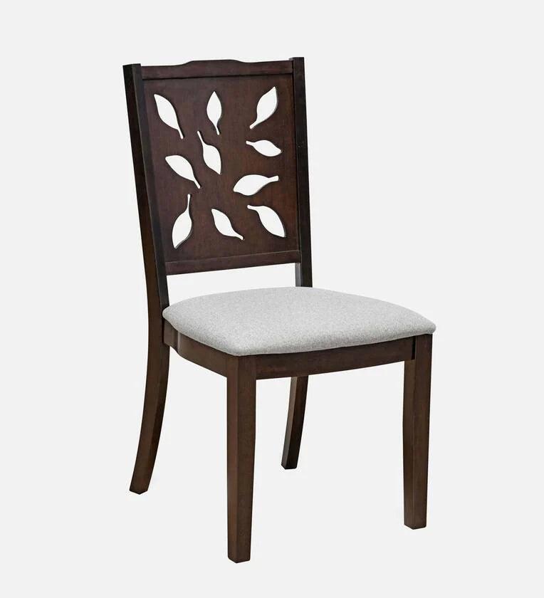 Solid Wood 4 Seater Dining Set in Dark Walnut Finish - Ouch Cart