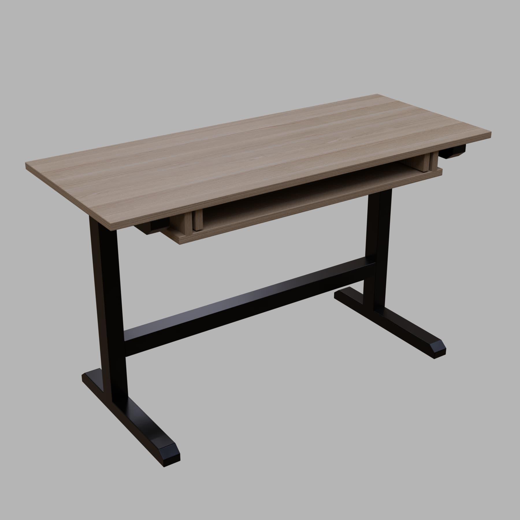 Zinnia Study Table with Keyboard Tray in Wenge Color - Ouch Cart