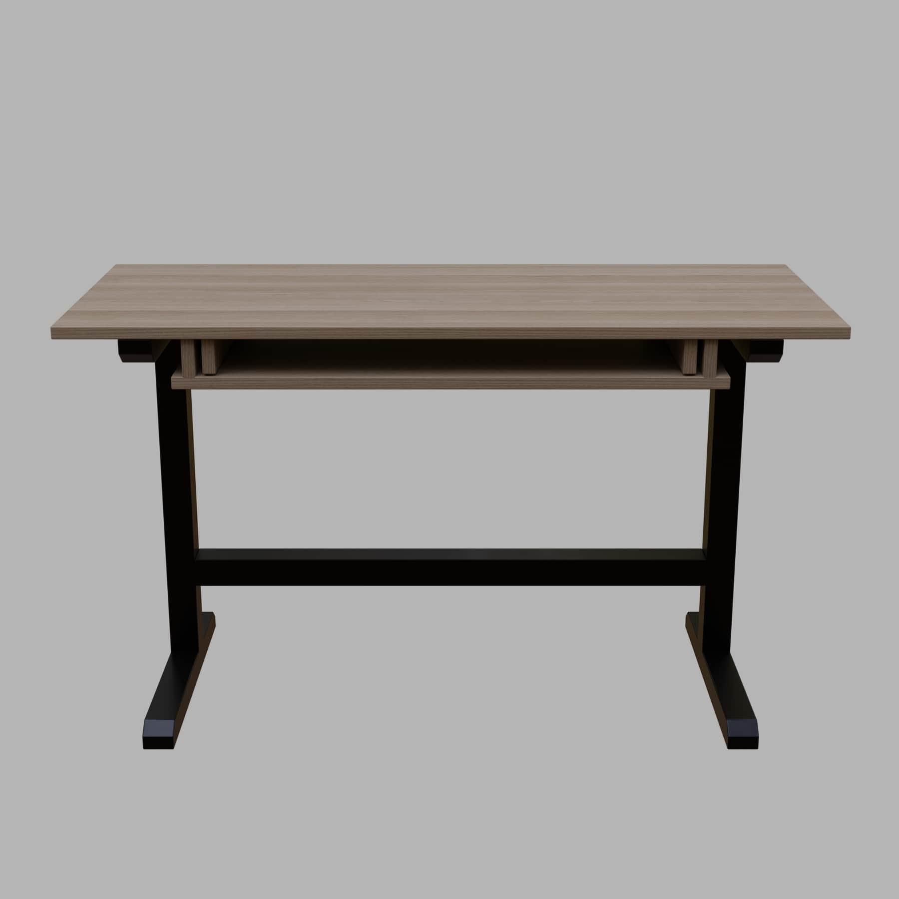 Zinnia Study Table with Keyboard Tray in Wenge Color - Ouch Cart